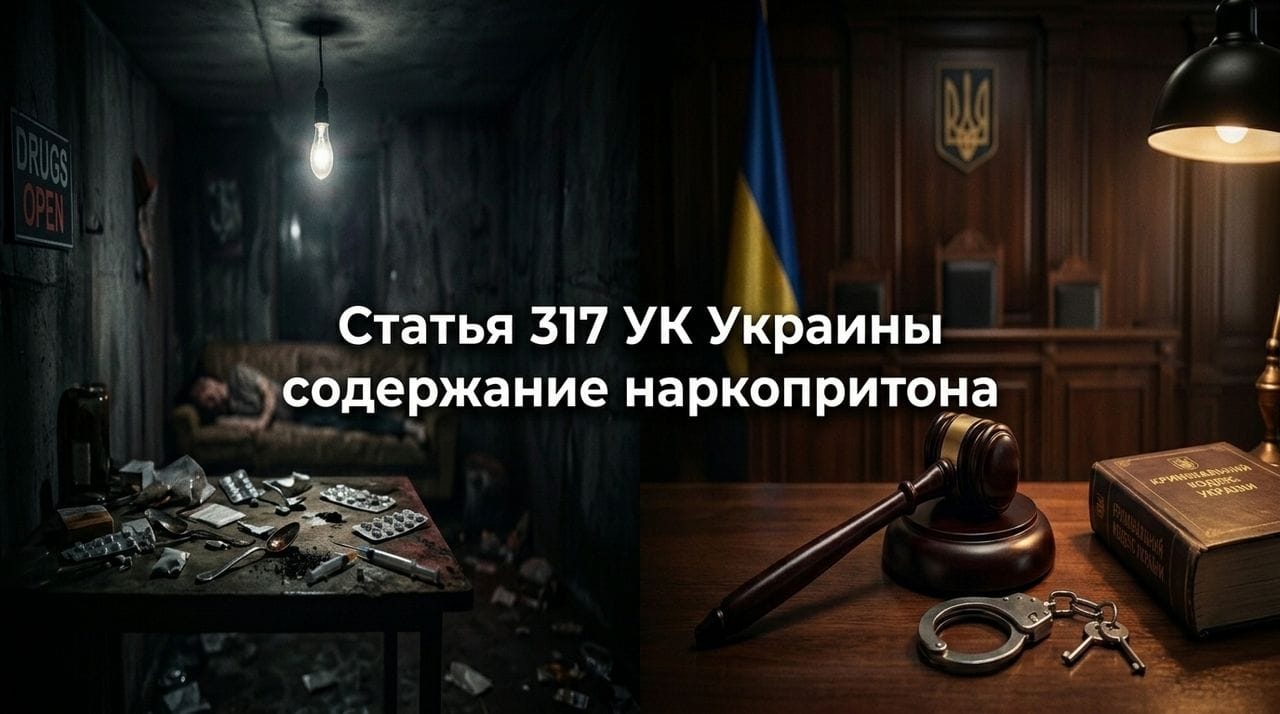 Статья 317 УКУ: ответственность за наркопритон и защита